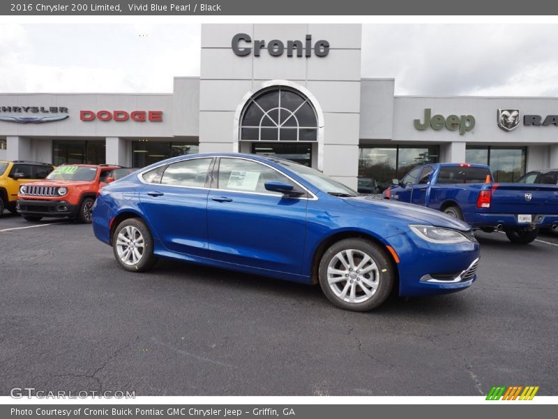 Vivid Blue Pearl / Black 2016 Chrysler 200 Limited