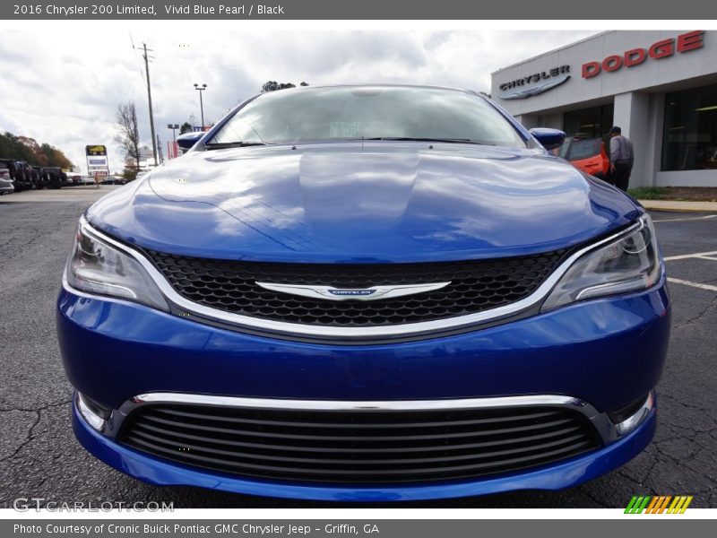 Vivid Blue Pearl / Black 2016 Chrysler 200 Limited