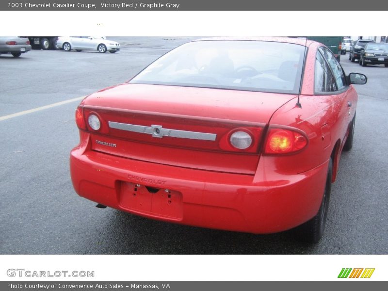 Victory Red / Graphite Gray 2003 Chevrolet Cavalier Coupe