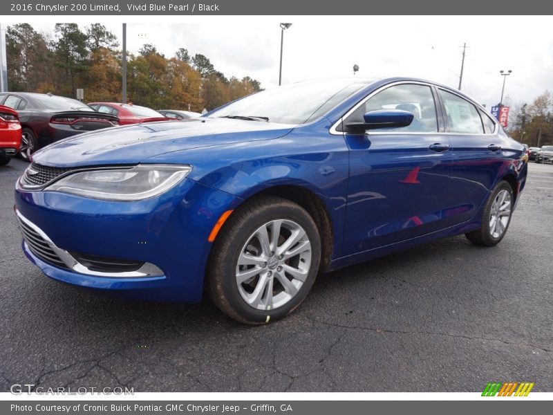 Vivid Blue Pearl / Black 2016 Chrysler 200 Limited