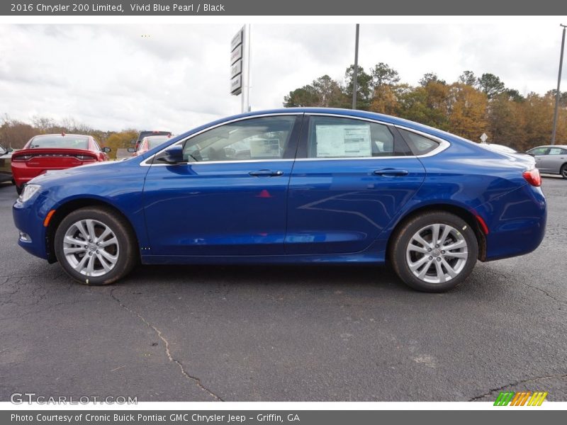 Vivid Blue Pearl / Black 2016 Chrysler 200 Limited