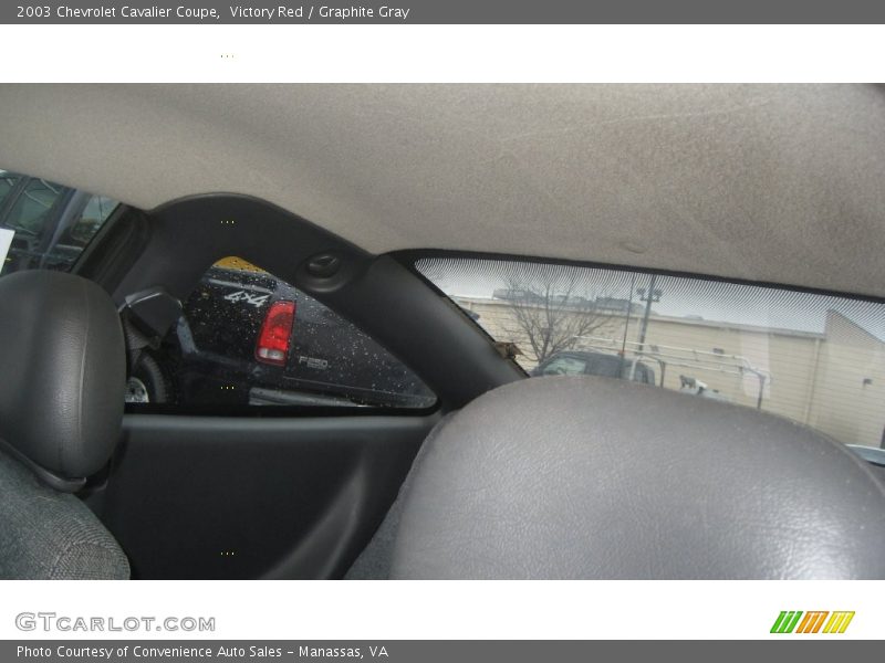 Victory Red / Graphite Gray 2003 Chevrolet Cavalier Coupe