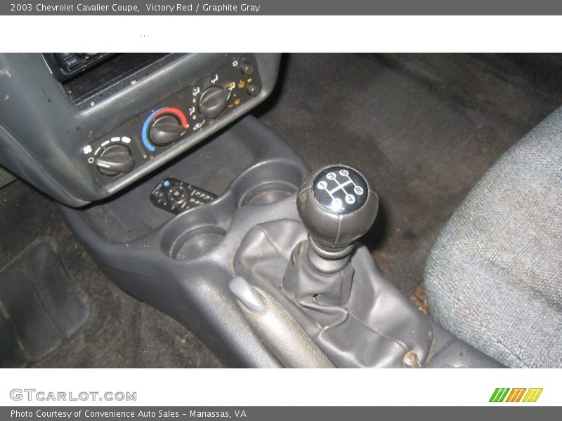 Victory Red / Graphite Gray 2003 Chevrolet Cavalier Coupe