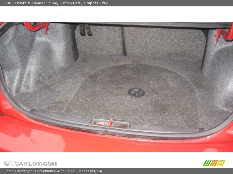 Victory Red / Graphite Gray 2003 Chevrolet Cavalier Coupe