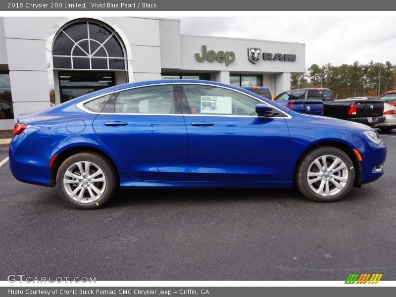 Vivid Blue Pearl / Black 2016 Chrysler 200 Limited