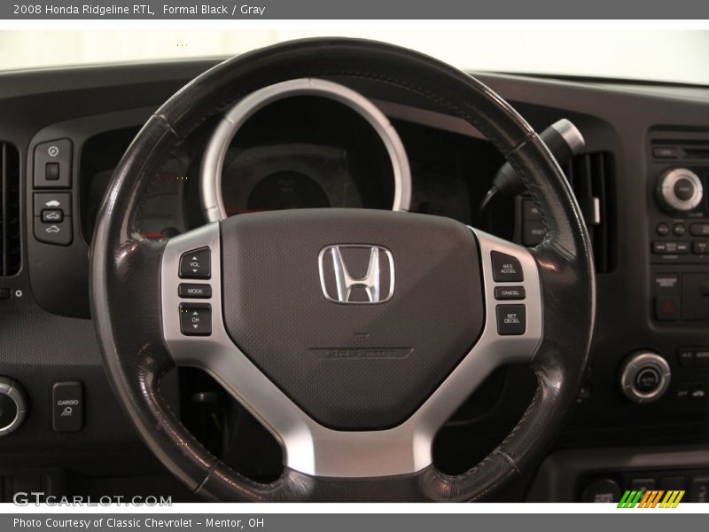 Formal Black / Gray 2008 Honda Ridgeline RTL