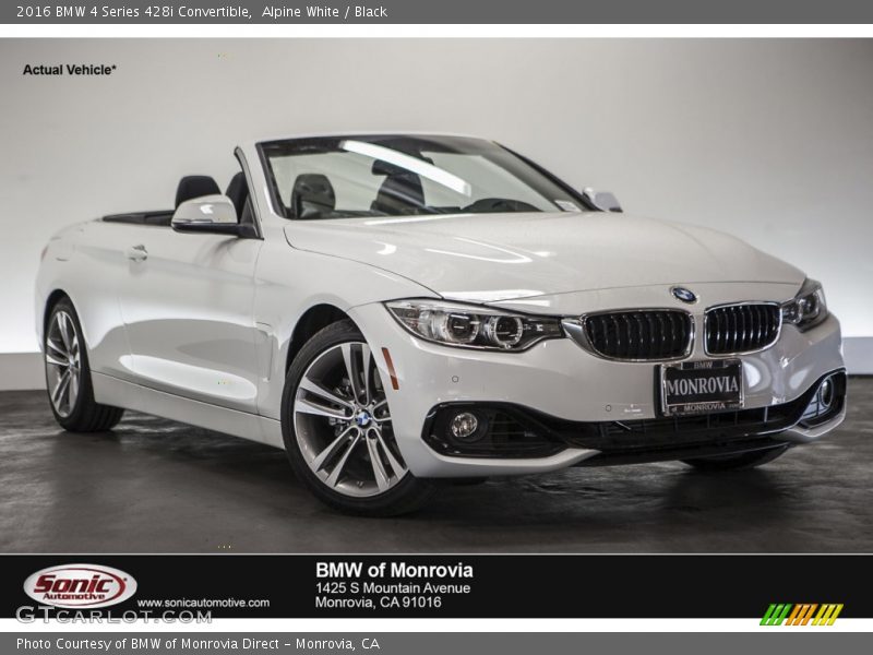Alpine White / Black 2016 BMW 4 Series 428i Convertible