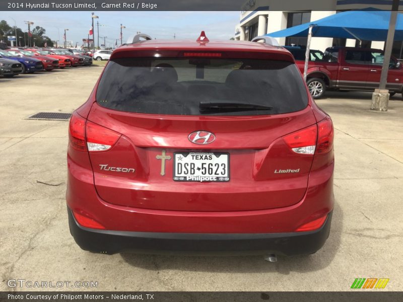 Garnet Red / Beige 2014 Hyundai Tucson Limited