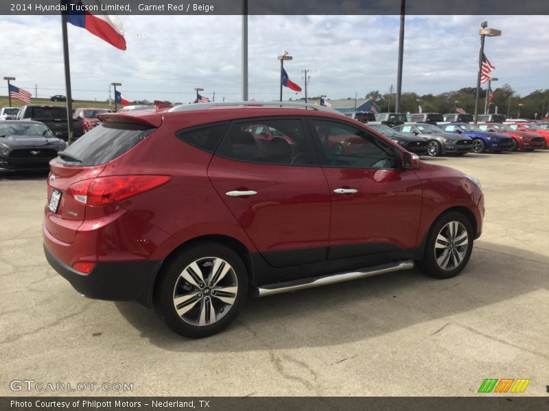Garnet Red / Beige 2014 Hyundai Tucson Limited