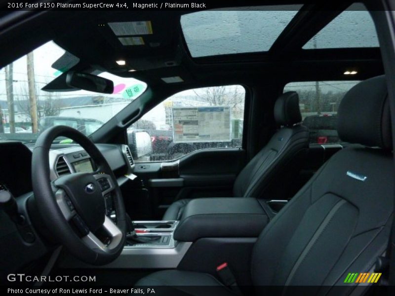 Front Seat of 2016 F150 Platinum SuperCrew 4x4