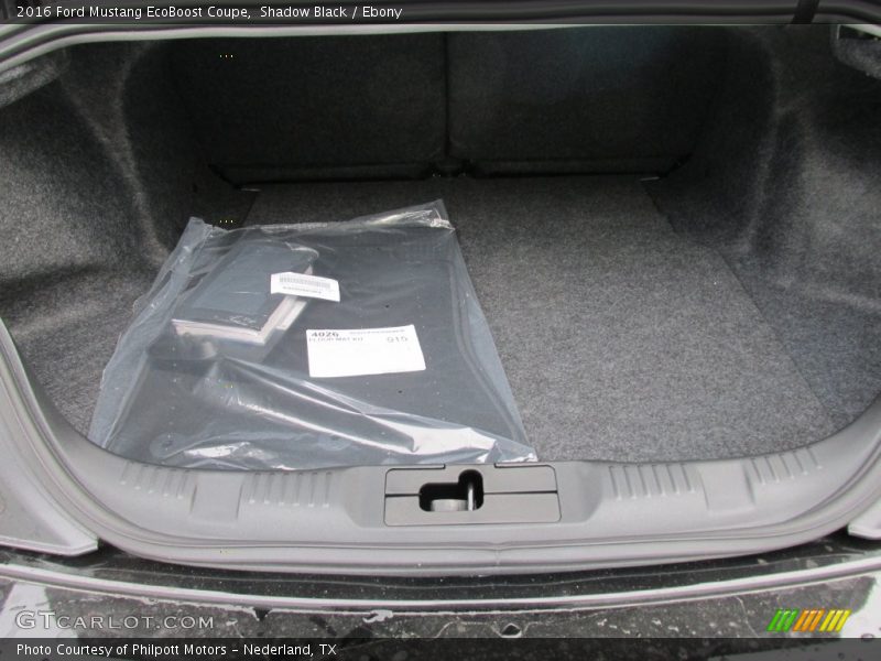  2016 Mustang EcoBoost Coupe Trunk