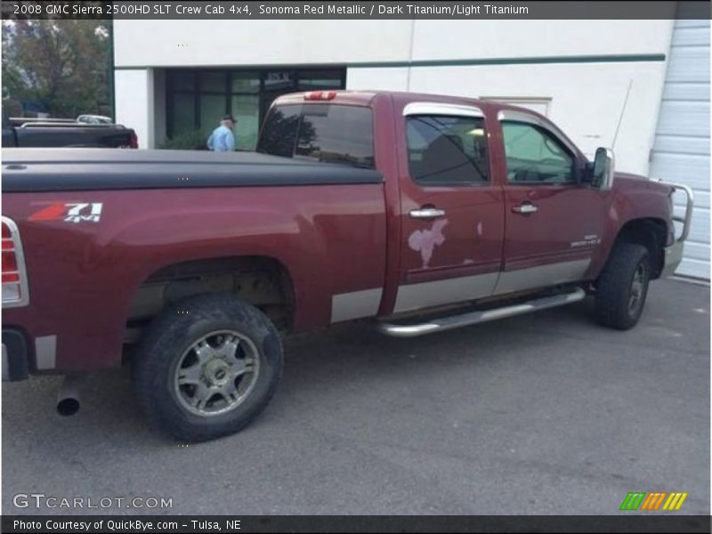 Sonoma Red Metallic / Dark Titanium/Light Titanium 2008 GMC Sierra 2500HD SLT Crew Cab 4x4