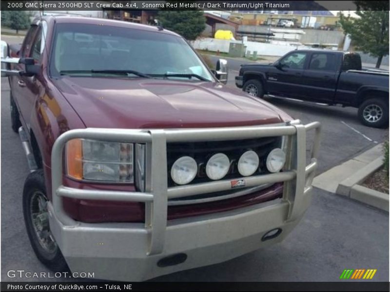 Sonoma Red Metallic / Dark Titanium/Light Titanium 2008 GMC Sierra 2500HD SLT Crew Cab 4x4
