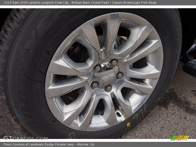Brilliant Black Crystal Pearl / Canyon Brown/Light Frost Beige 2016 Ram 1500 Laramie Longhorn Crew Cab