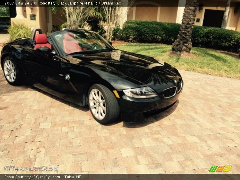 Black Sapphire Metallic / Dream Red 2007 BMW Z4 3.0i Roadster