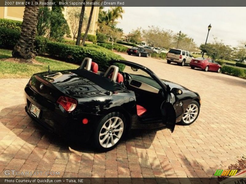 Black Sapphire Metallic / Dream Red 2007 BMW Z4 3.0i Roadster