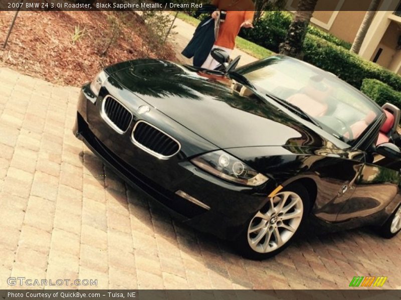 Black Sapphire Metallic / Dream Red 2007 BMW Z4 3.0i Roadster