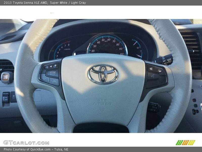 Super White / Light Gray 2013 Toyota Sienna XLE AWD