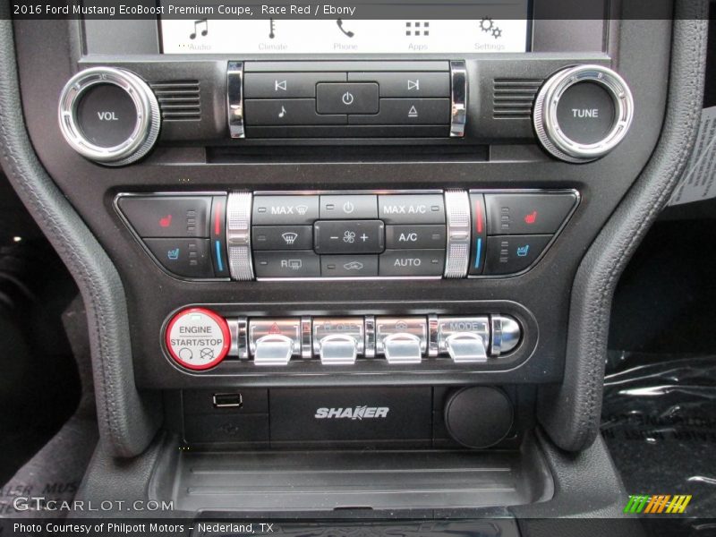 Controls of 2016 Mustang EcoBoost Premium Coupe