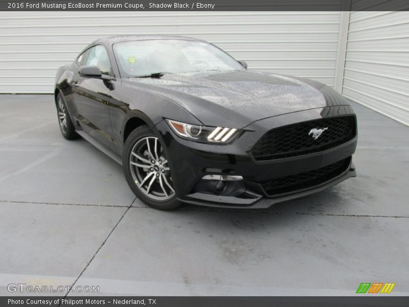 Front 3/4 View of 2016 Mustang EcoBoost Premium Coupe