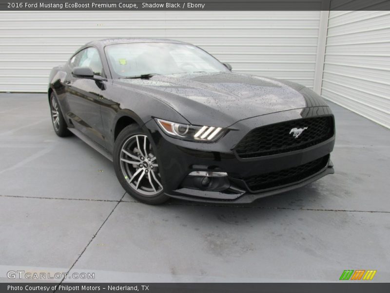 Shadow Black / Ebony 2016 Ford Mustang EcoBoost Premium Coupe