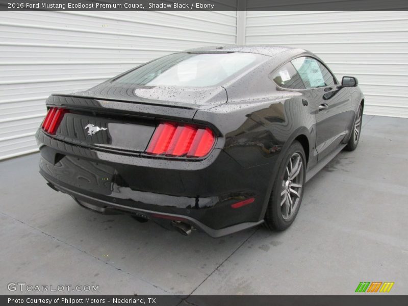 Shadow Black / Ebony 2016 Ford Mustang EcoBoost Premium Coupe