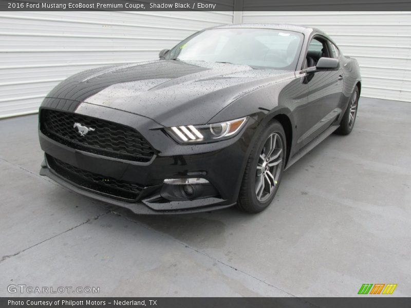 Shadow Black / Ebony 2016 Ford Mustang EcoBoost Premium Coupe