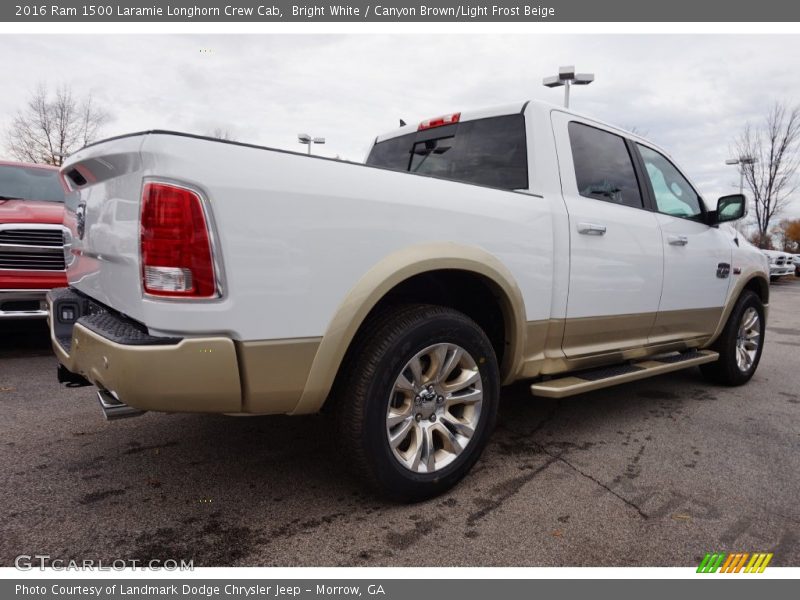 Bright White / Canyon Brown/Light Frost Beige 2016 Ram 1500 Laramie Longhorn Crew Cab