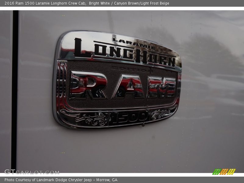 Bright White / Canyon Brown/Light Frost Beige 2016 Ram 1500 Laramie Longhorn Crew Cab