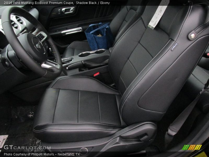 Shadow Black / Ebony 2016 Ford Mustang EcoBoost Premium Coupe