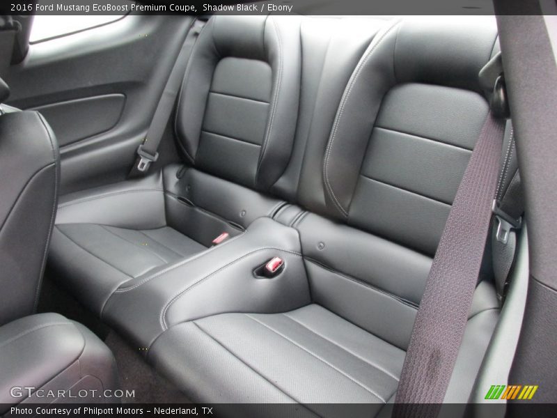 Rear Seat of 2016 Mustang EcoBoost Premium Coupe