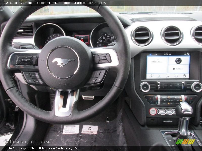 Shadow Black / Ebony 2016 Ford Mustang EcoBoost Premium Coupe