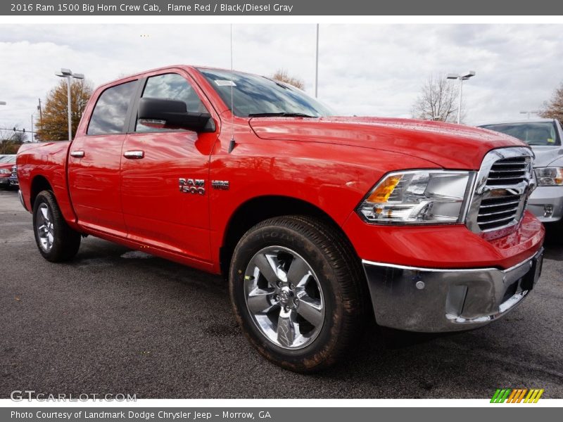 Flame Red / Black/Diesel Gray 2016 Ram 1500 Big Horn Crew Cab