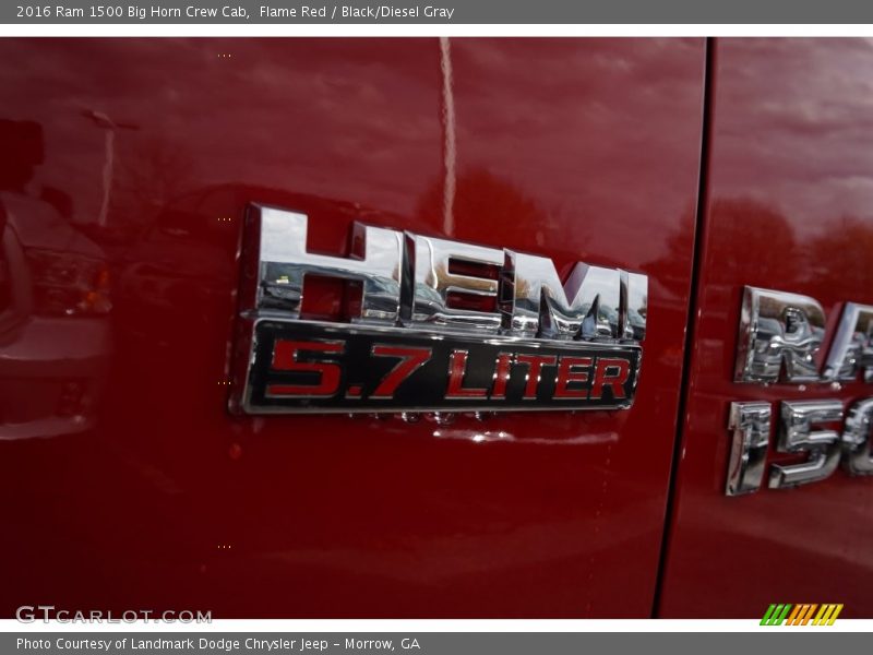 Flame Red / Black/Diesel Gray 2016 Ram 1500 Big Horn Crew Cab