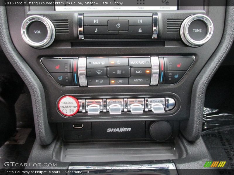 Controls of 2016 Mustang EcoBoost Premium Coupe