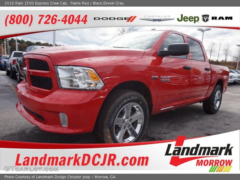 Flame Red / Black/Diesel Gray 2016 Ram 1500 Express Crew Cab