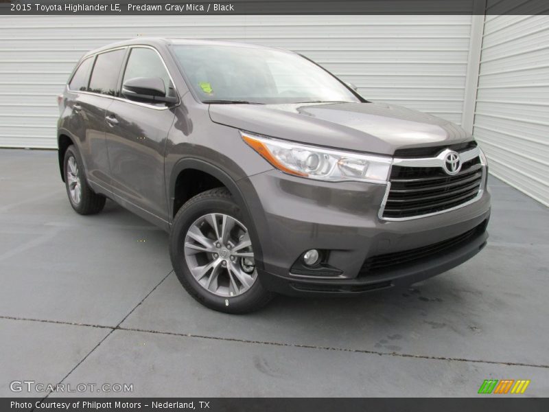 Predawn Gray Mica / Black 2015 Toyota Highlander LE