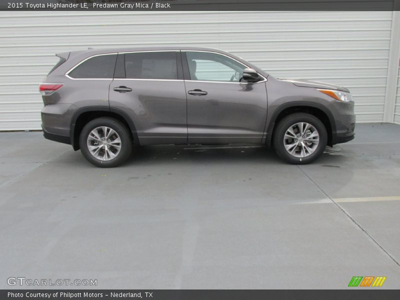 Predawn Gray Mica / Black 2015 Toyota Highlander LE