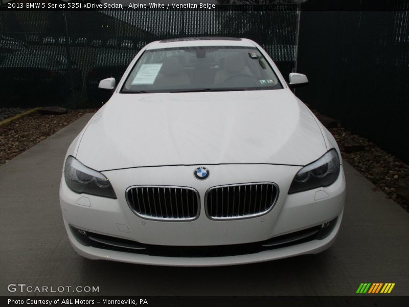 Alpine White / Venetian Beige 2013 BMW 5 Series 535i xDrive Sedan