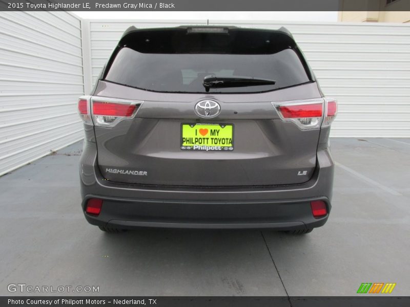Predawn Gray Mica / Black 2015 Toyota Highlander LE