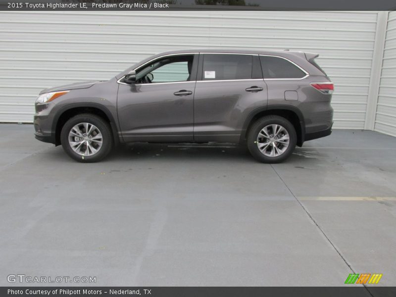 Predawn Gray Mica / Black 2015 Toyota Highlander LE