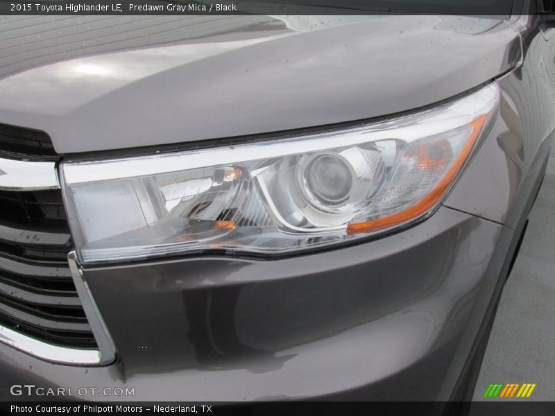 Predawn Gray Mica / Black 2015 Toyota Highlander LE