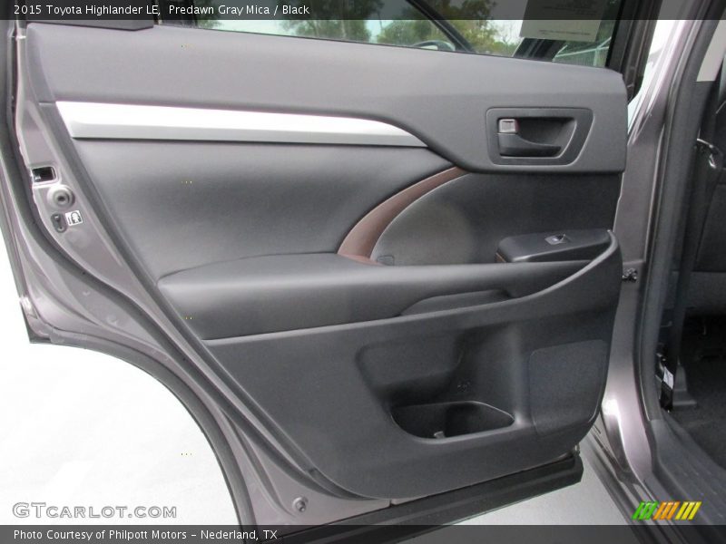 Predawn Gray Mica / Black 2015 Toyota Highlander LE