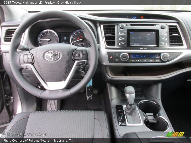 Predawn Gray Mica / Black 2015 Toyota Highlander LE