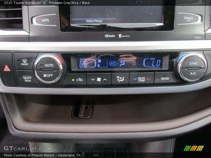 Predawn Gray Mica / Black 2015 Toyota Highlander LE