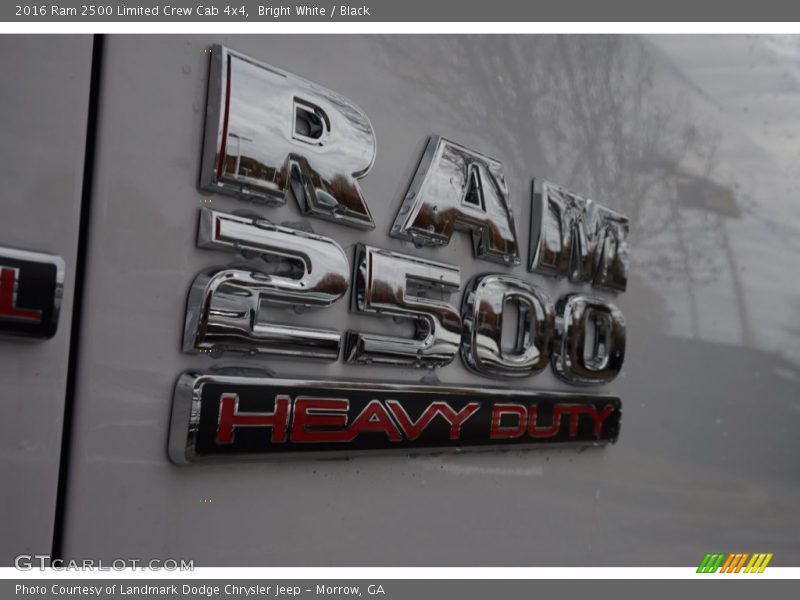 Bright White / Black 2016 Ram 2500 Limited Crew Cab 4x4