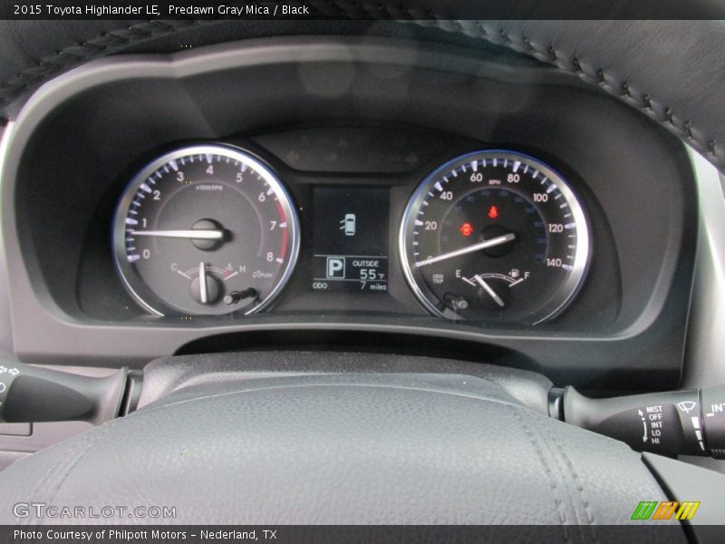 Predawn Gray Mica / Black 2015 Toyota Highlander LE