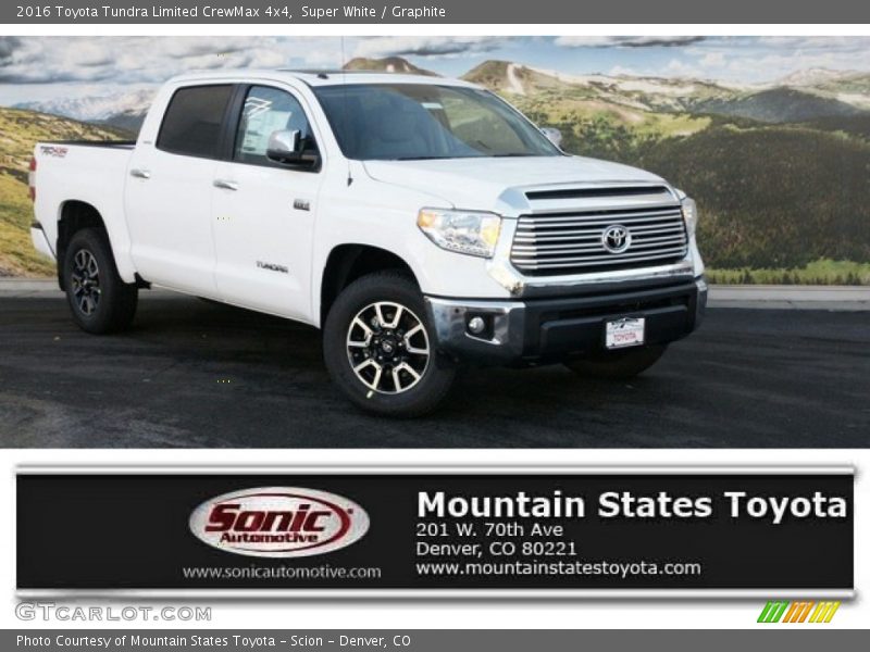 Super White / Graphite 2016 Toyota Tundra Limited CrewMax 4x4