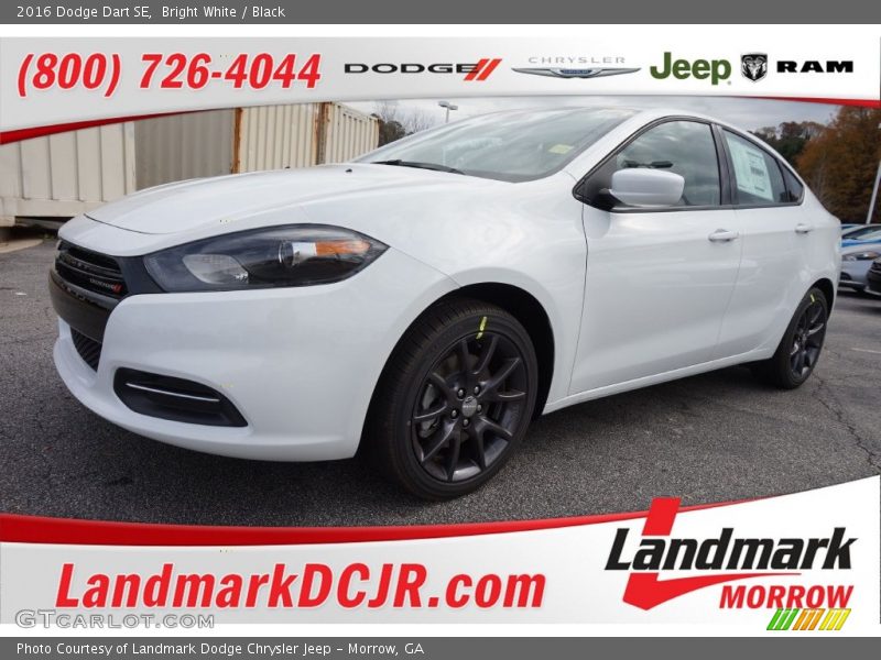 Bright White / Black 2016 Dodge Dart SE