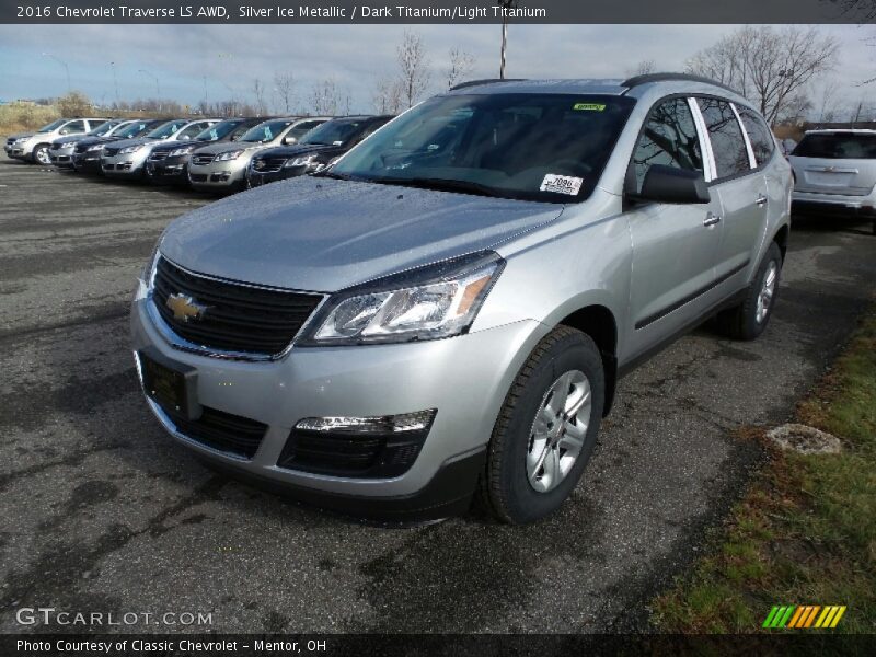 Silver Ice Metallic / Dark Titanium/Light Titanium 2016 Chevrolet Traverse LS AWD